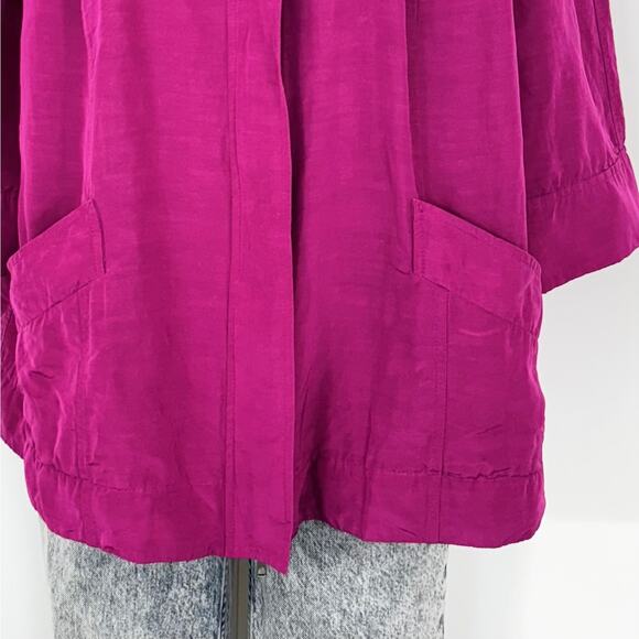 Lafayette 148 Linen Blend Full Zip Performance Blazer Jacket Hot Pink Size 18 - Picture 6 of 14